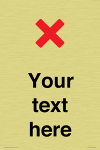 Custom plain background, red cross sign